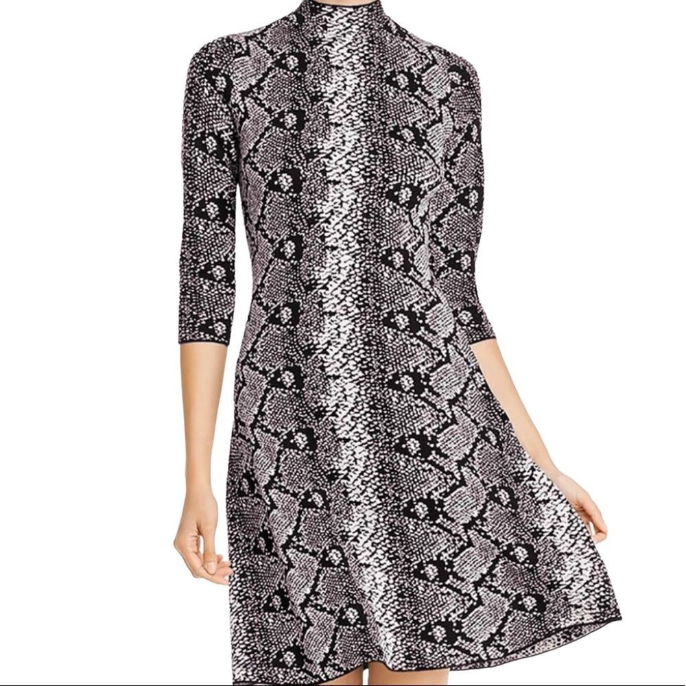 Nanette Lepore Sweater Dress Snake Print Small